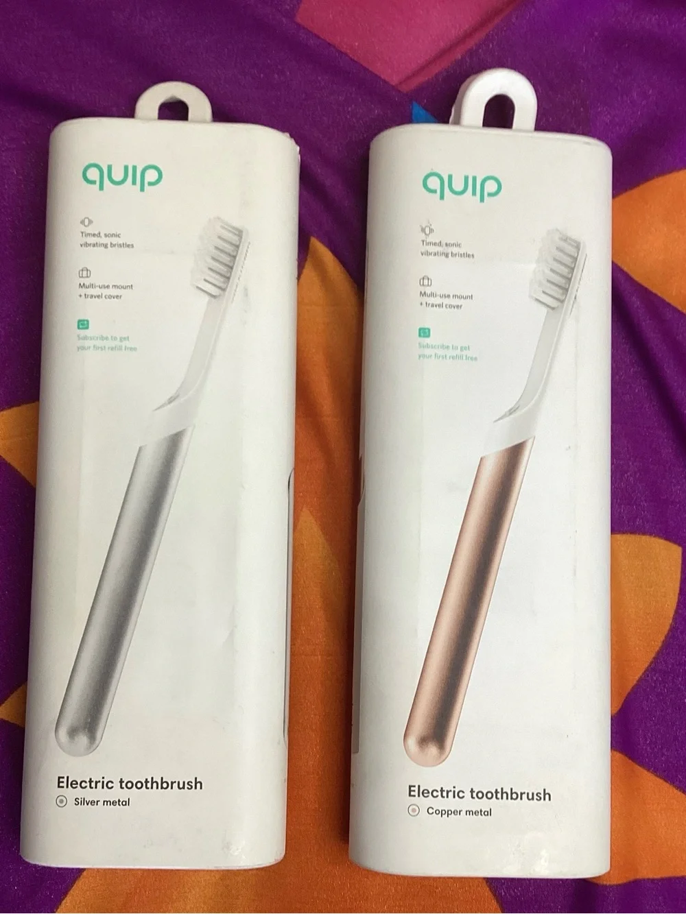 Electric Toothbrush - Silver Metal OR Copper Metal **CHOOSE ONE**